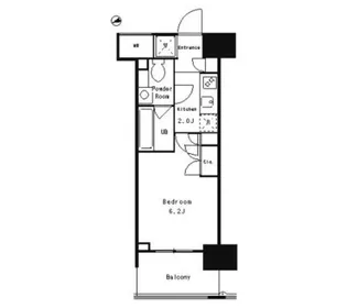 パークキューブ武蔵小杉【14階】の間取り