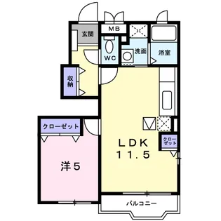 コリーヌ・M【1階】の間取り