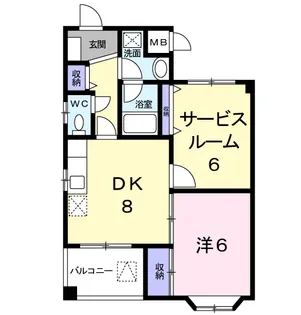 ヒルサイドビュー【3階】の間取り