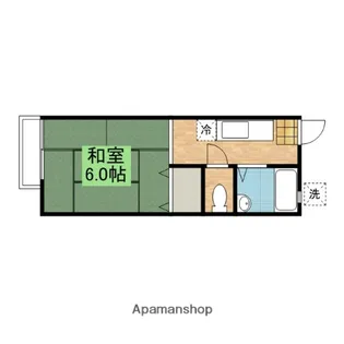フラッツ京明【203号室】の間取り