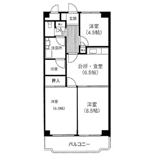 ガーデンパレス華【6階】の間取り