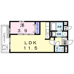 クレインズコート【3階】の間取り