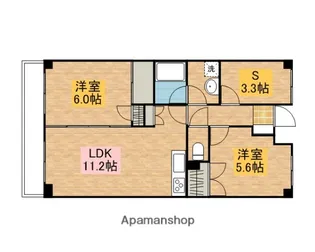 グリーンサイドホームズ【5階】の間取り