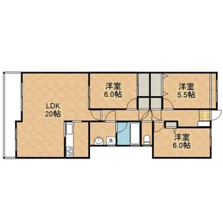 読売ランド第一マンションズ【1階】の間取り