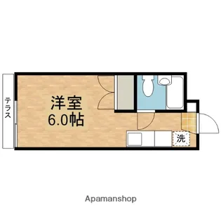 1Rの間取り画像