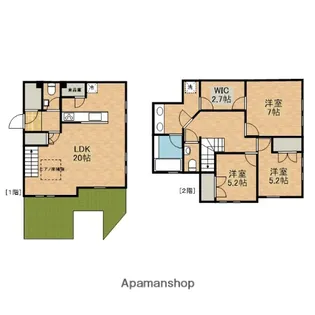 東京都稲城市平尾1丁目【テラスハウス】の間取り