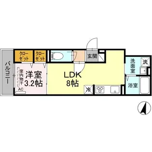 エクシード・ポメロ【2階】の間取り