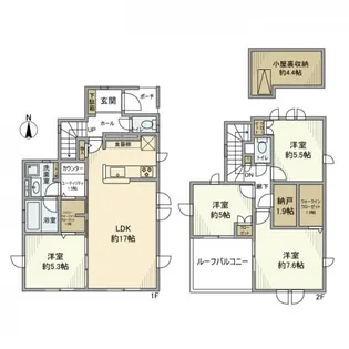 東京都稲城市平尾4丁目【一戸建】の間取り
