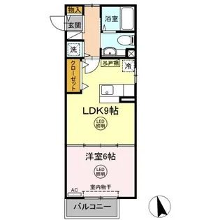 ソレアードII【2階】の間取り