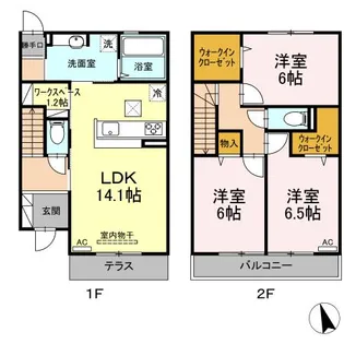 プランドール【1階】の間取り