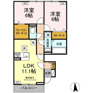 ガーネット I【1階】の間取り