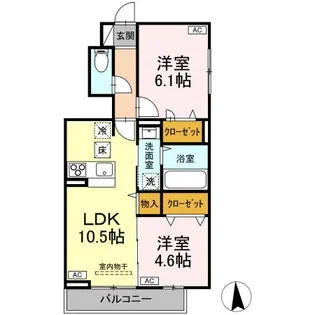 ガーネット II【1階】の間取り