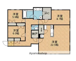 凛樹 FORESTA【2号室】の間取り