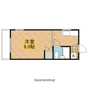 アミーハイム【201号室】の間取り