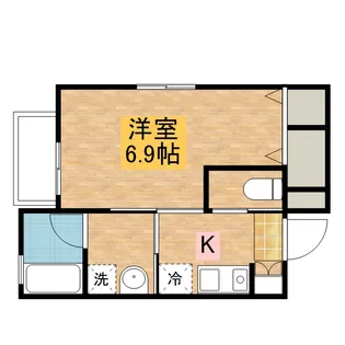 ルクール登戸【203号室号室】の間取り