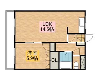 エンジョイライフ【3階】の間取り