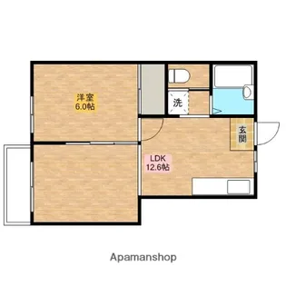 ティエムハイツ【102号室】の間取り