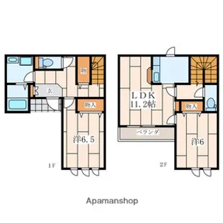 神奈川県横浜市神奈川区羽沢町【テラスハウス】の間取り