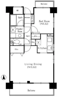 フレスコ川崎【5階】の間取り