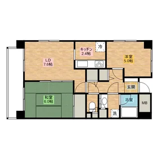フレスコ川崎【4階】の間取り
