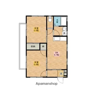 サンハイツ田中【1階】の間取り