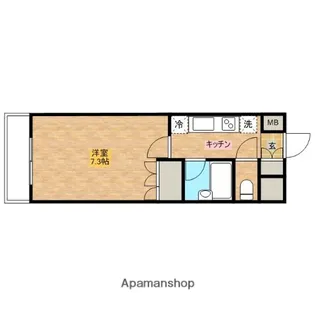 1Kの間取り画像