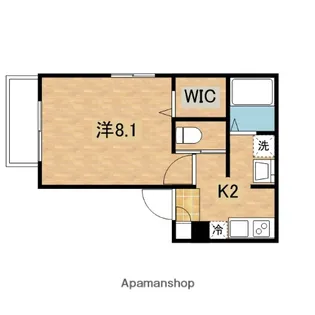 1Kの間取り画像