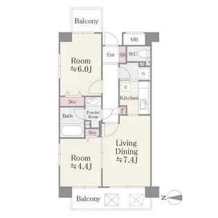 フレスコ川崎【5階】の間取り