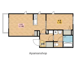 ERIKA 元宮【201号室】の間取り