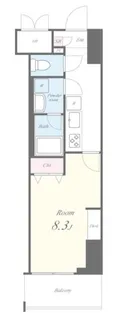 ラフィシア関内【8階】の間取り