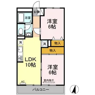 メゾンエオニア【102号室】の間取り