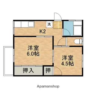 金子荘【201号室】の間取り