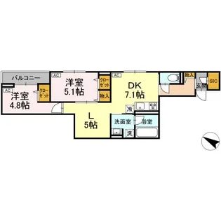 セレスティア大森東【3階】の間取り