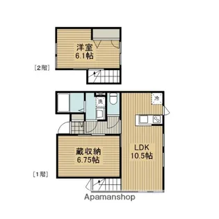IO(庵)【102号室】の間取り