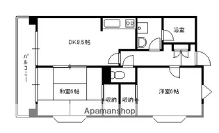 青山コーポA【3階】の間取り