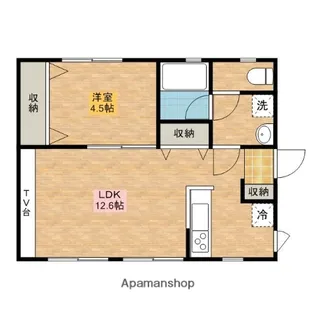 ミューズ白ゆり【1階】の間取り