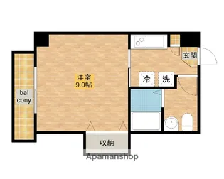 トウシンビル3【10階】の間取り