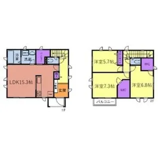 神奈川県川崎市宮前区野川本町1丁目【一戸建】の間取り