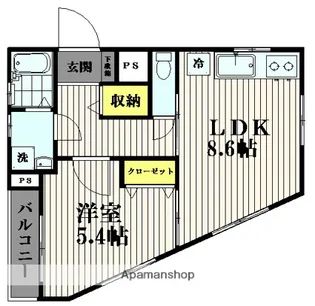 メルベイユⅢ【1階】の間取り