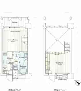 ドゥーエ新丸子【0707号室】の間取り