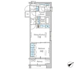 パークアクシス横浜山下町【4階】の間取り