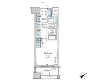 パークアクシス横浜山下町【5階】の間取り