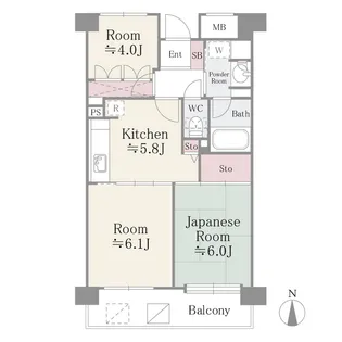 フレスコ川崎【8階】の間取り