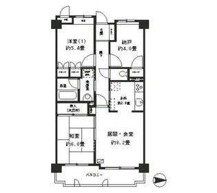 パークヒルズ横浜星川【404号室】の間取り