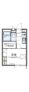 レオパレスアプリコット【1階】の間取り