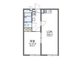 レオパレス逗子TWINーΑ【2階】の間取り