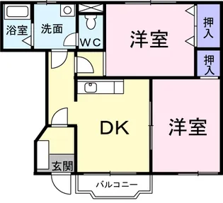 フロレスタB【1階】の間取り