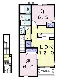 サンリット・ヴィラⅢ【2階】の間取り