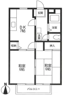 ソシア 東館【102号室号室】の間取り