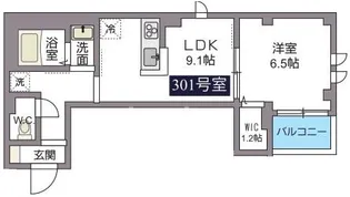 ブランシール川崎【301号室号室】の間取り